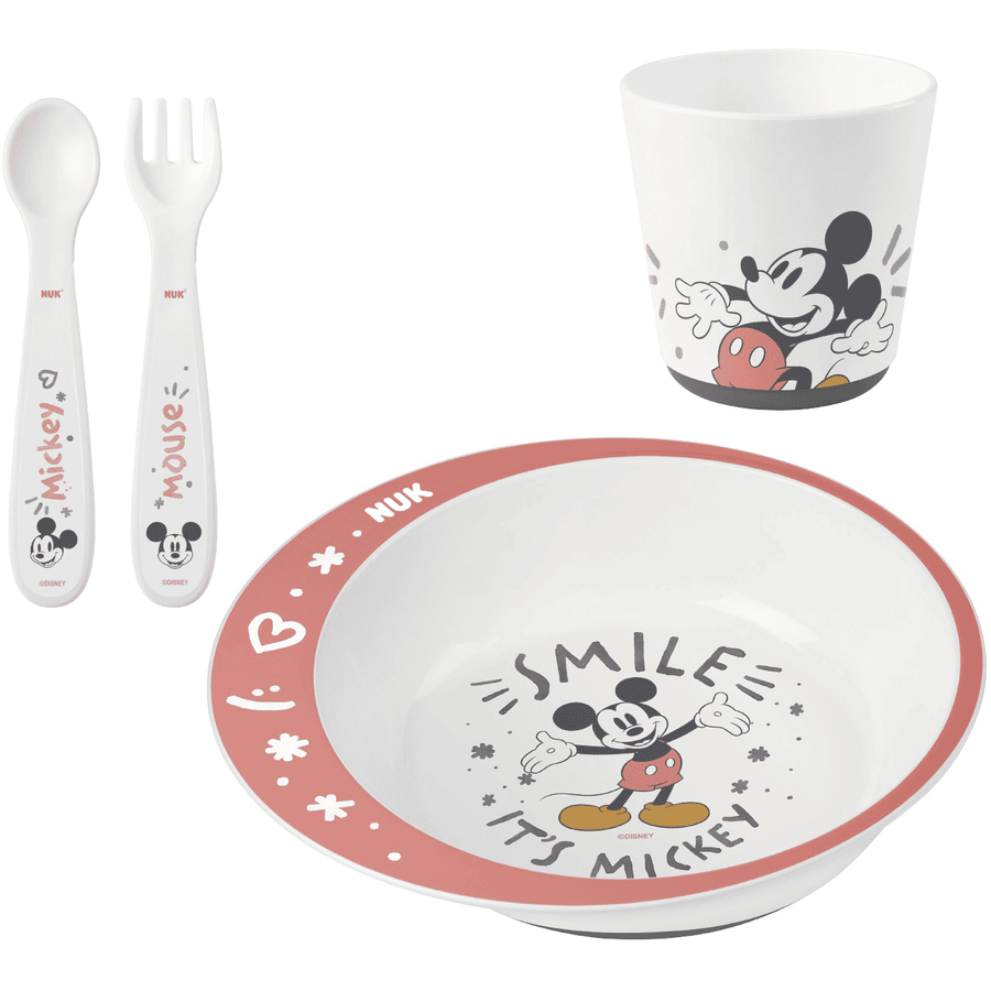 NUK Kit vaisselle enfant Disney Mickey Mouse dès 9 mois PP
