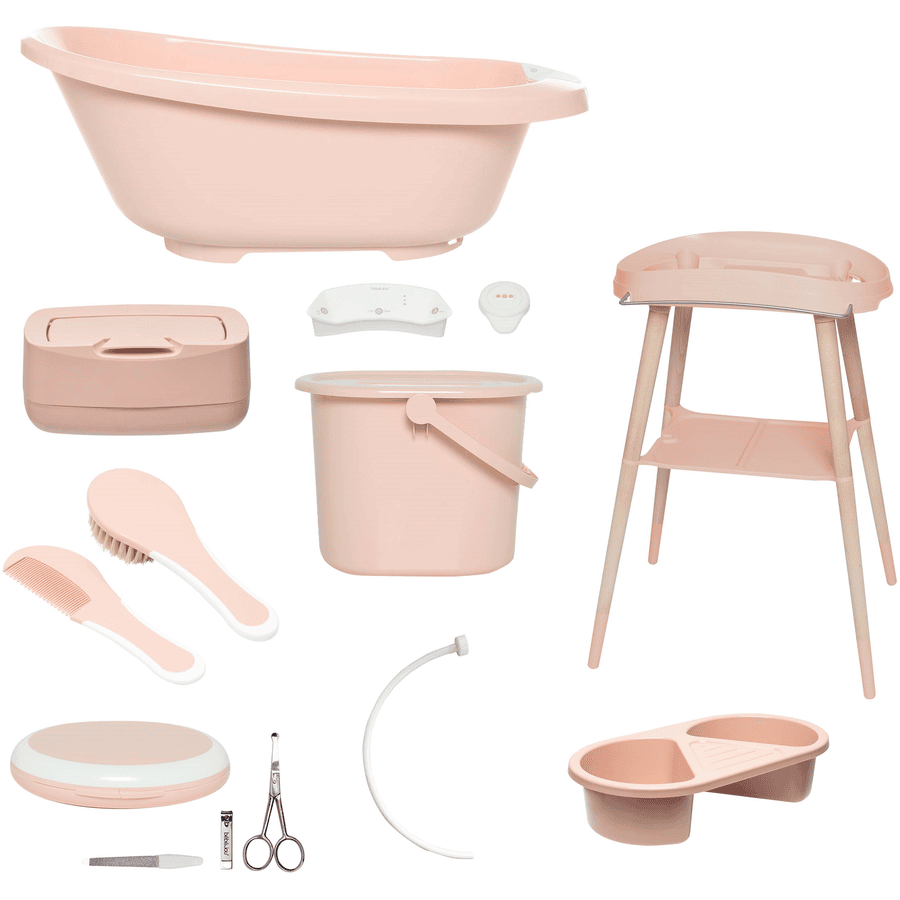 bébé-jou® 8-osainen kylpysetti Sense Pale Pink (vaaleanpunainen)