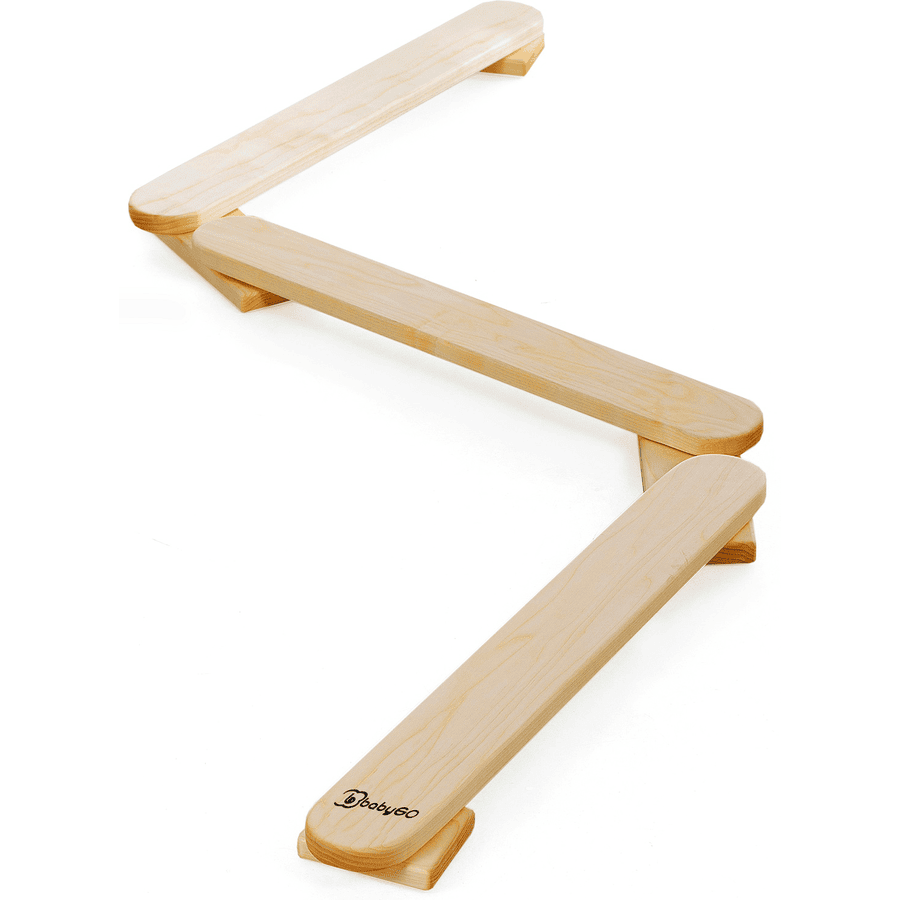 babyGO Planche d'équilibre enfant courte bois 3 pièces