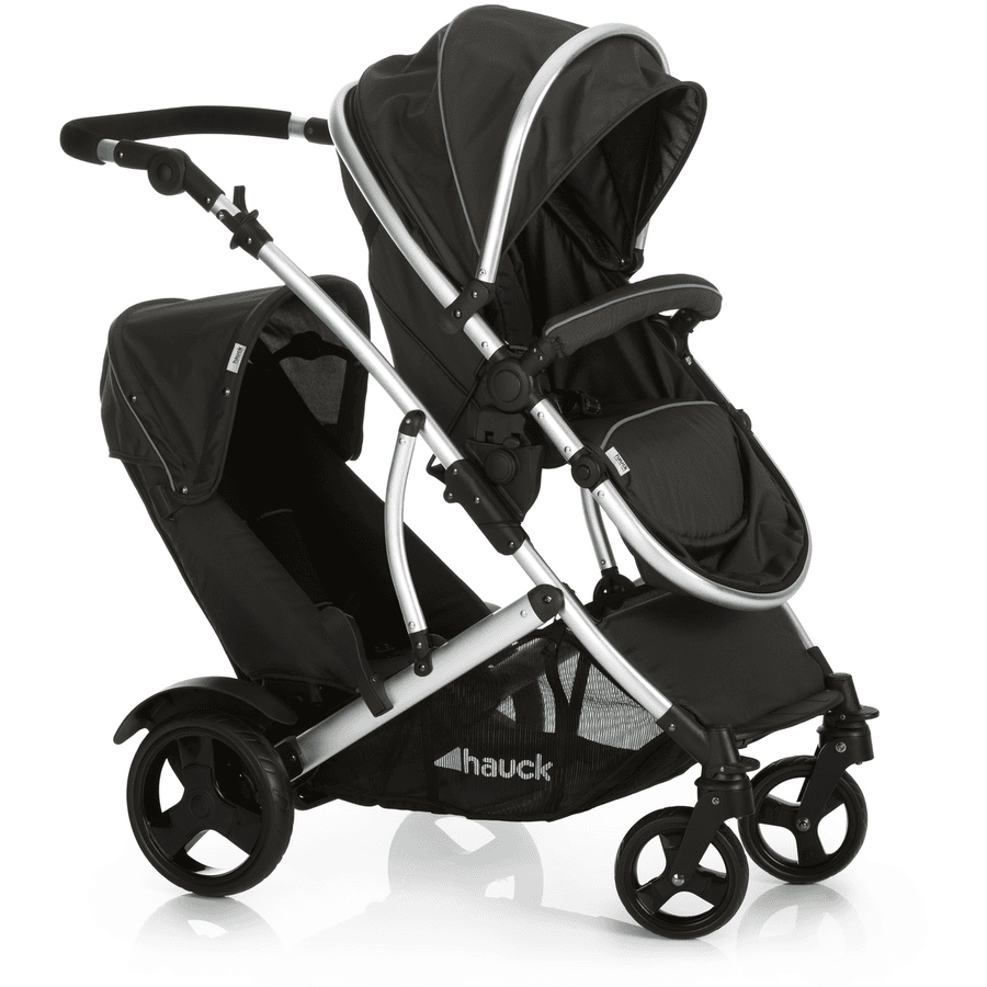 hauck Carrito de bebé gemelar Duett 2 Black/Forest