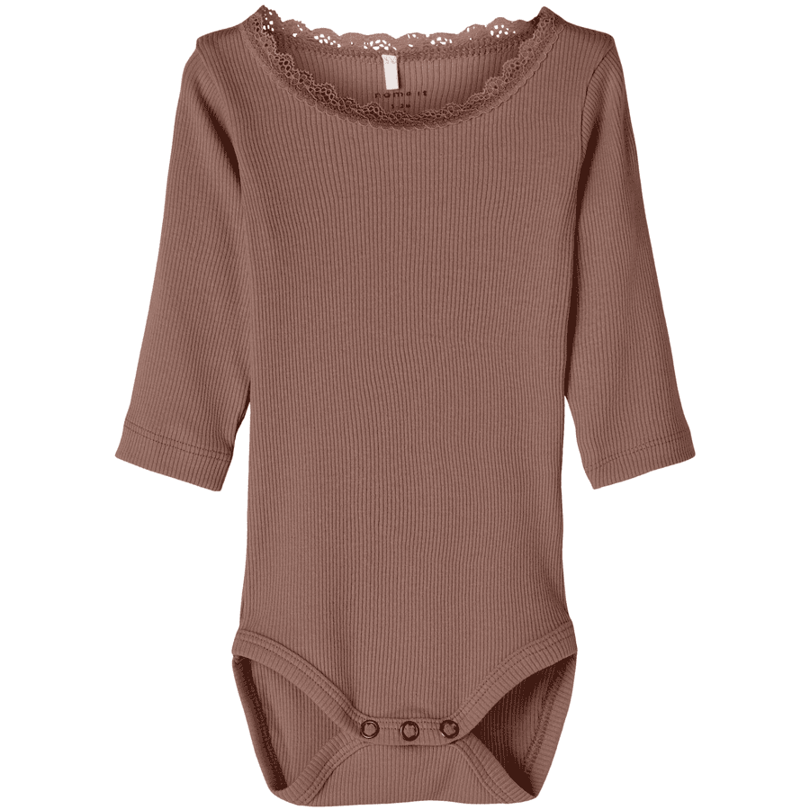 name it Bodysuit met lange mouwen Nbfjkab Cognac gemêleerd