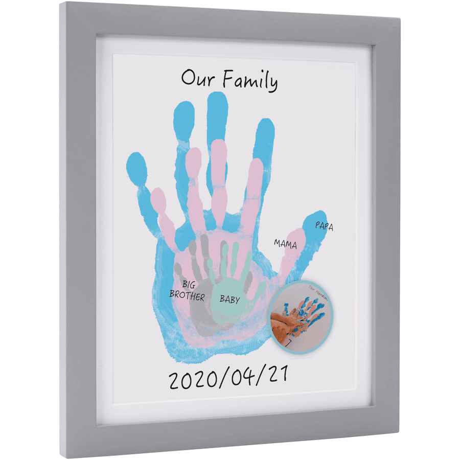 ubbi® Handafdrukframe familie, grijs