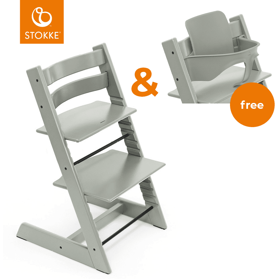 STOKKE® Tripp Trapp® Hochstuhl Glacier Green + Gratis Baby Set V2 Glacier Green