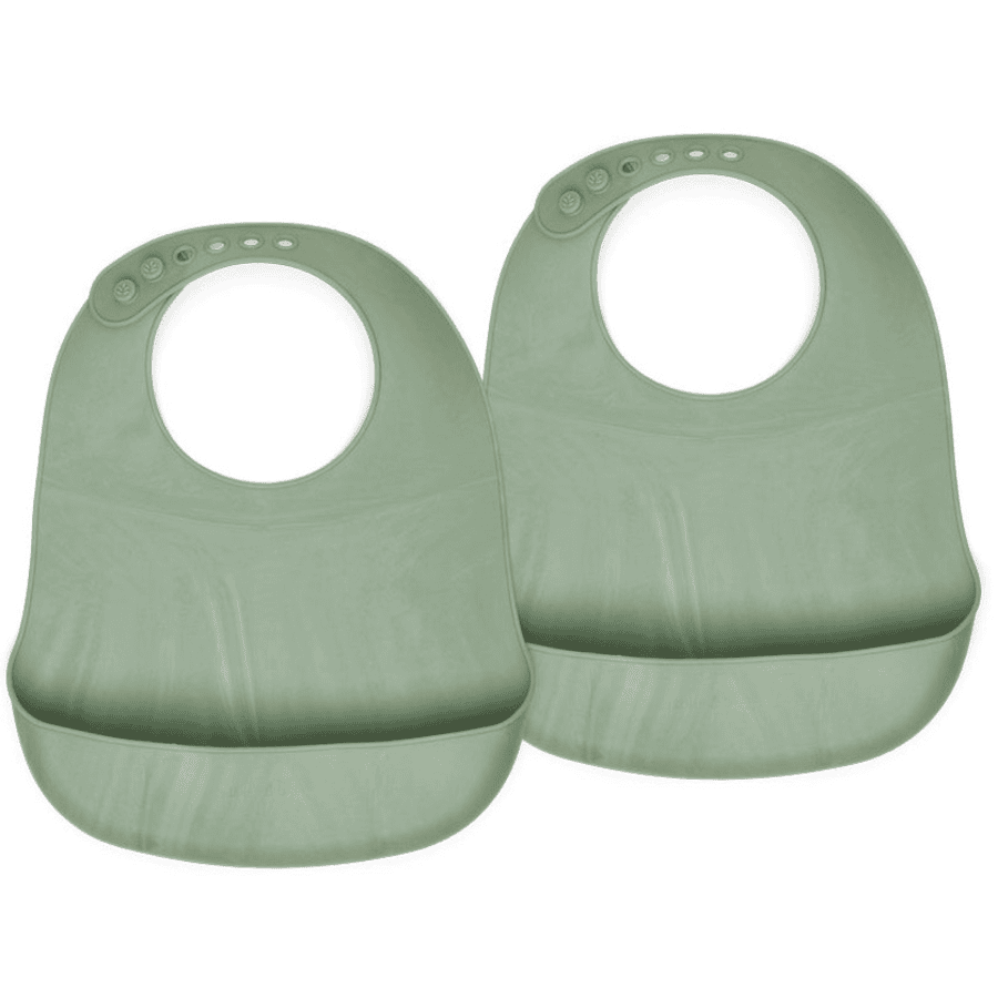 Nuuroo Bavaglino in silicone Tex 2 pezzi, Green Mix 