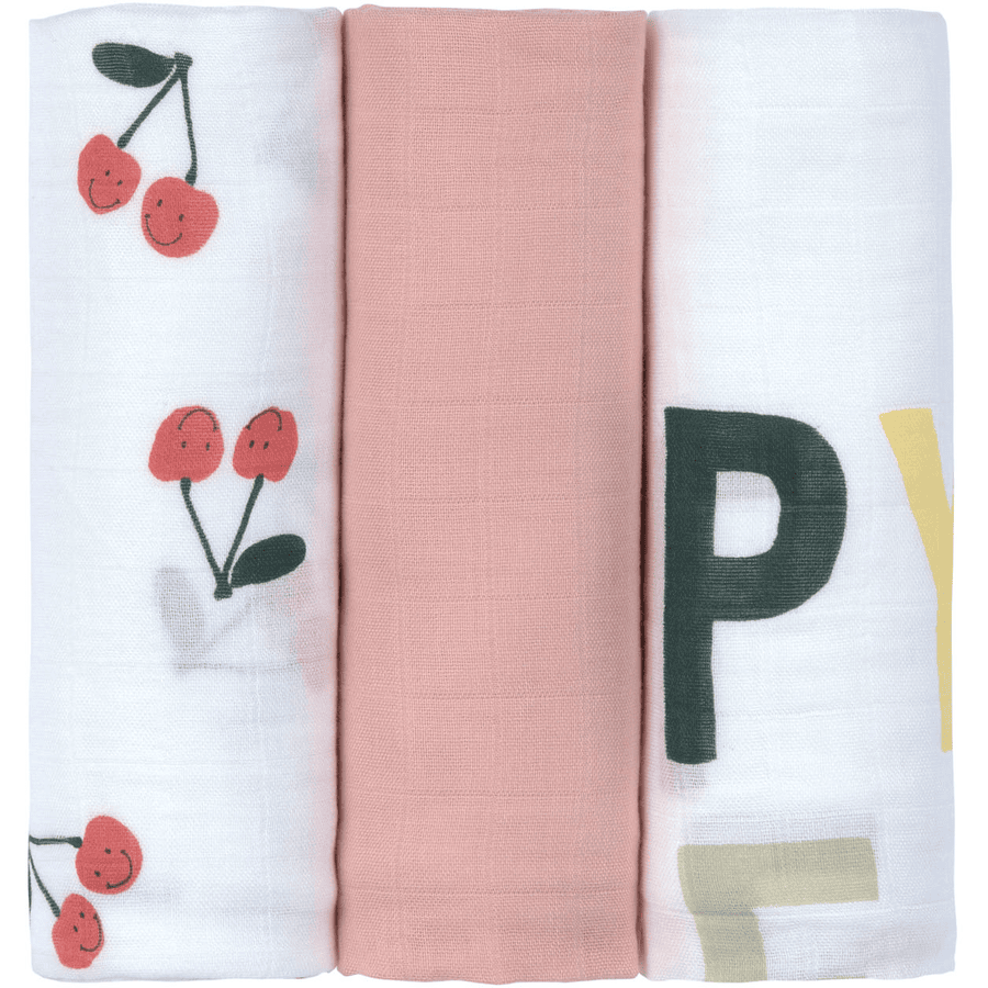 LÄSSIG Swaddle L Happy Fruits Cherry