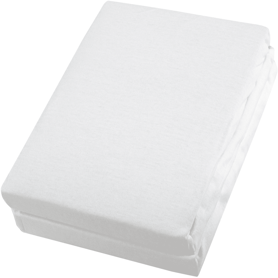 Alvi ® Sábana bajera blanco/blanco 70 x 140 cm 2 unidades