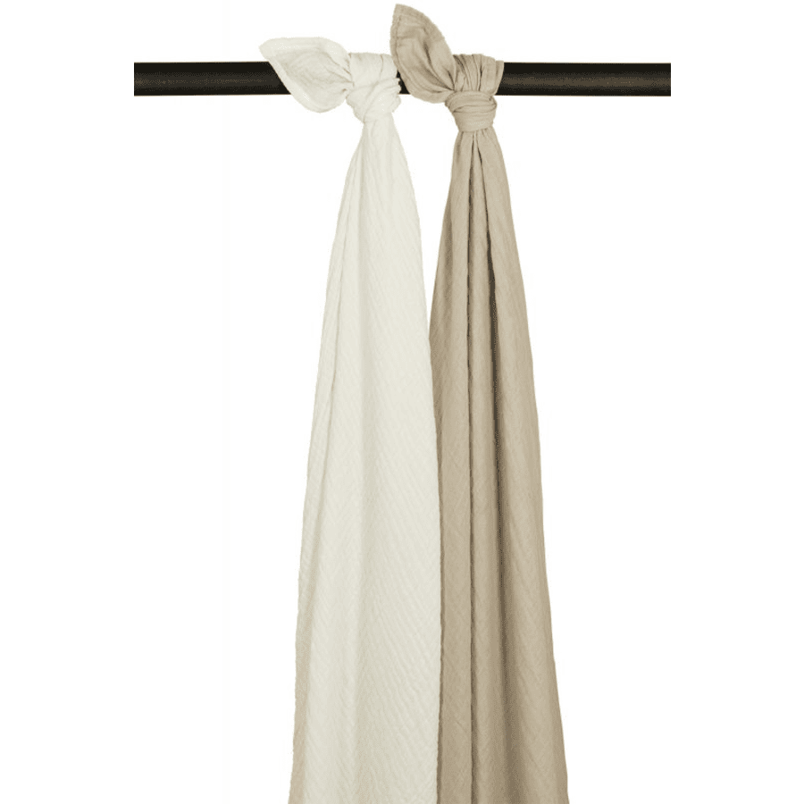 MEYCO Muslin Swaddle 2-pak Uni Off white / Sand 