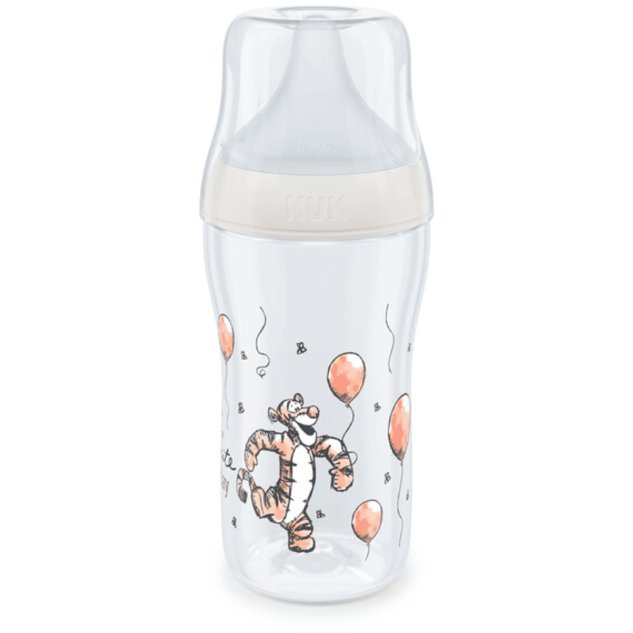 NUK Biberon Perfect Match Winnie l'ourson Disney Temperature Control 260 ml dès 3 mois beige