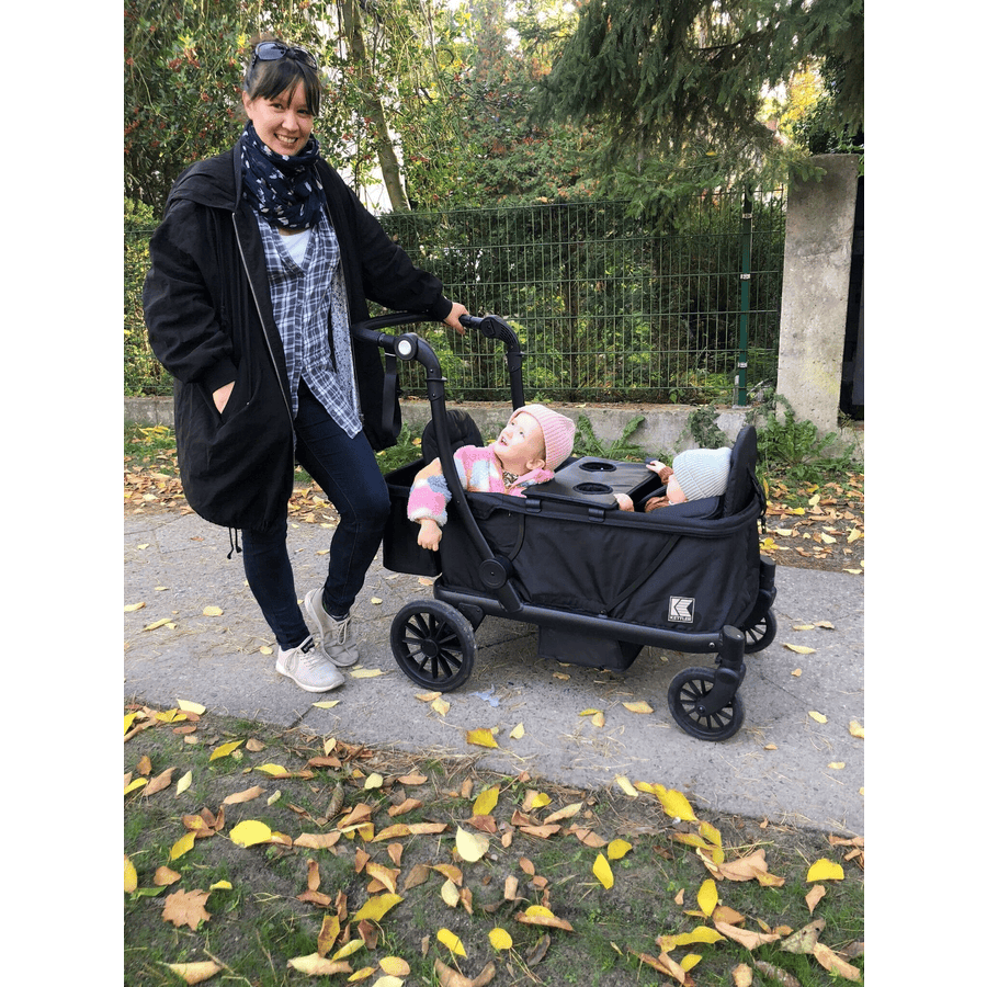 KETTLER Carrello da trasporto pieghevole per bambini COMPACT All Black GU10573