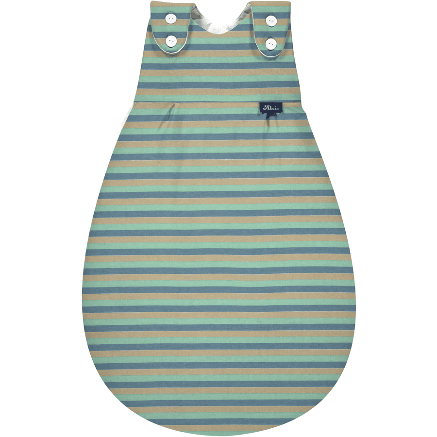 Alvi® Gigoteuse extérieure Baby-Mäxchen® jersey Cornstripe vert TOG 2.5