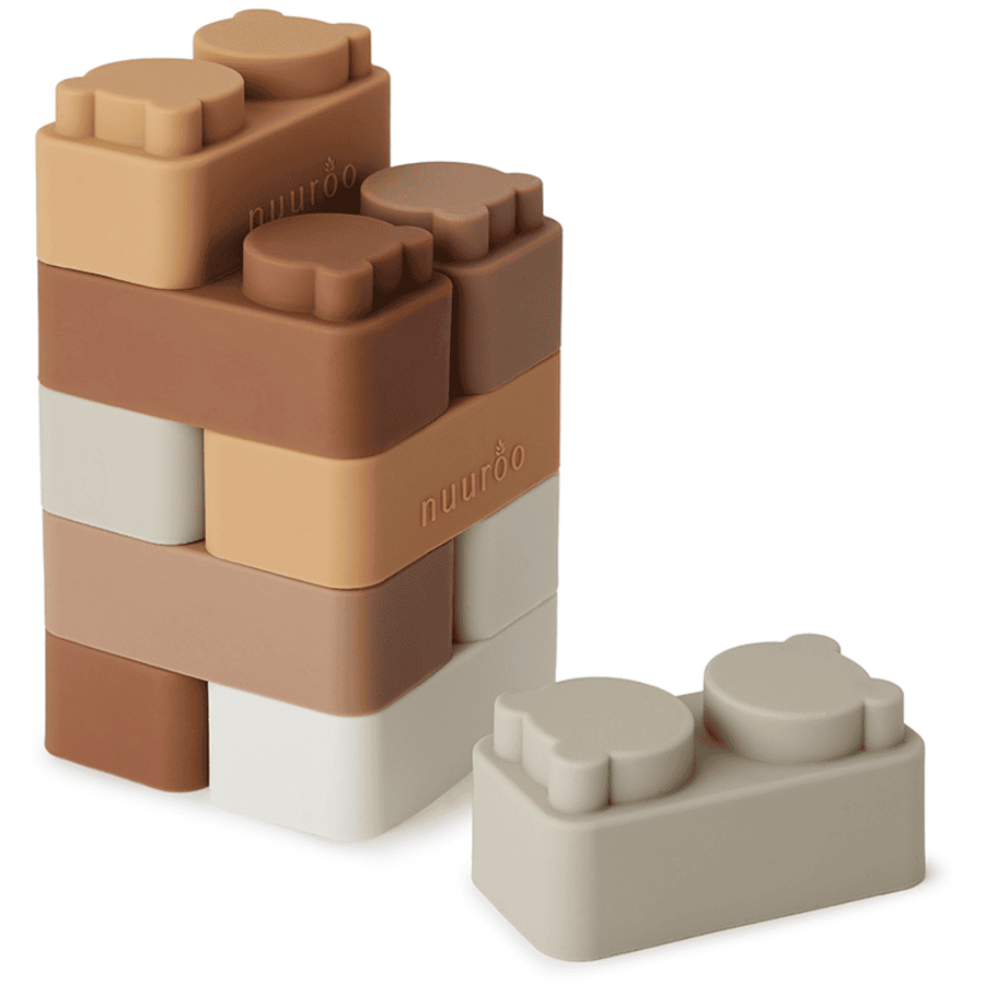 nuuroo Jeu de briques enfant Pile silicone brown color mix