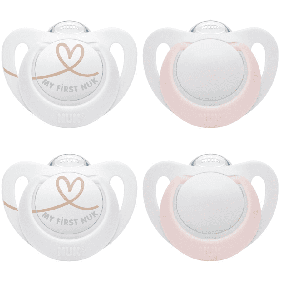 NUK Soother Star, taglia 1 in rosa/bianco
