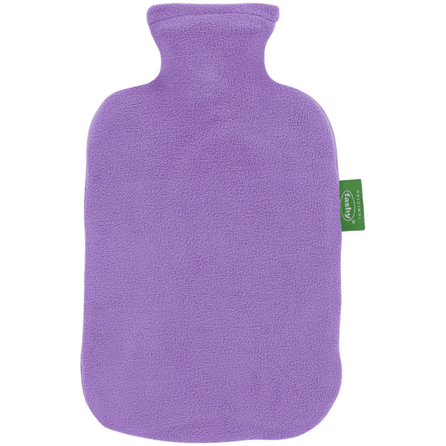 fashy Bolsa de agua caliente 2L con funda de vellón en color lila