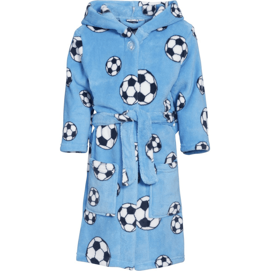 Playshoes  Fleece badjas voetbal blauw