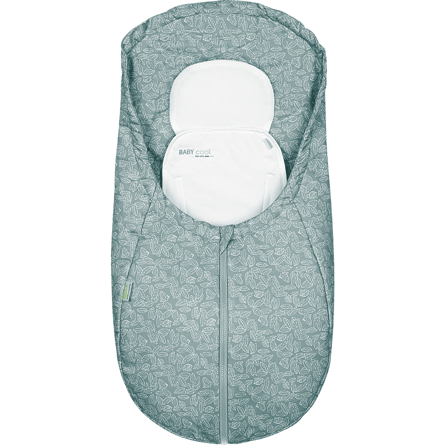 odenwälder Fußsack Coolmax white leaves grey