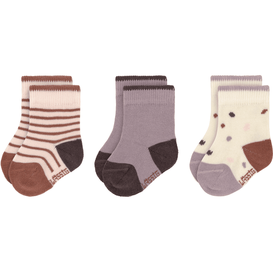 LÄSSIG Calcetines para niños 3-pack Tiny Farmer púrpura