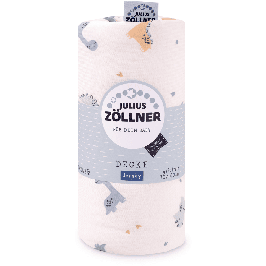 JULIUS ZÖLLNER Jersey-tæppe foret Little Dinoi 70 x 100 cm 