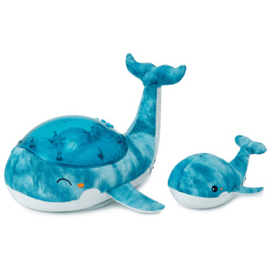 cloud-b® Veilleuse peluche Tranquil famille baleine bleu