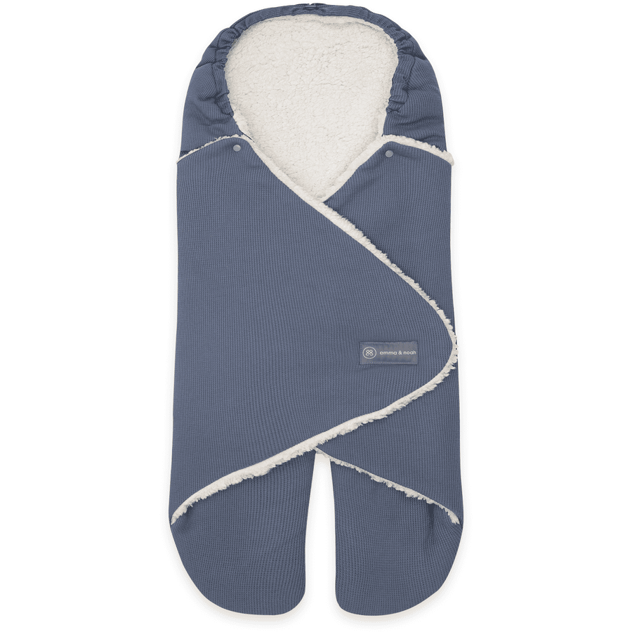 Essential emma &amp; noah avvolgono la coperta con i piedi Blue