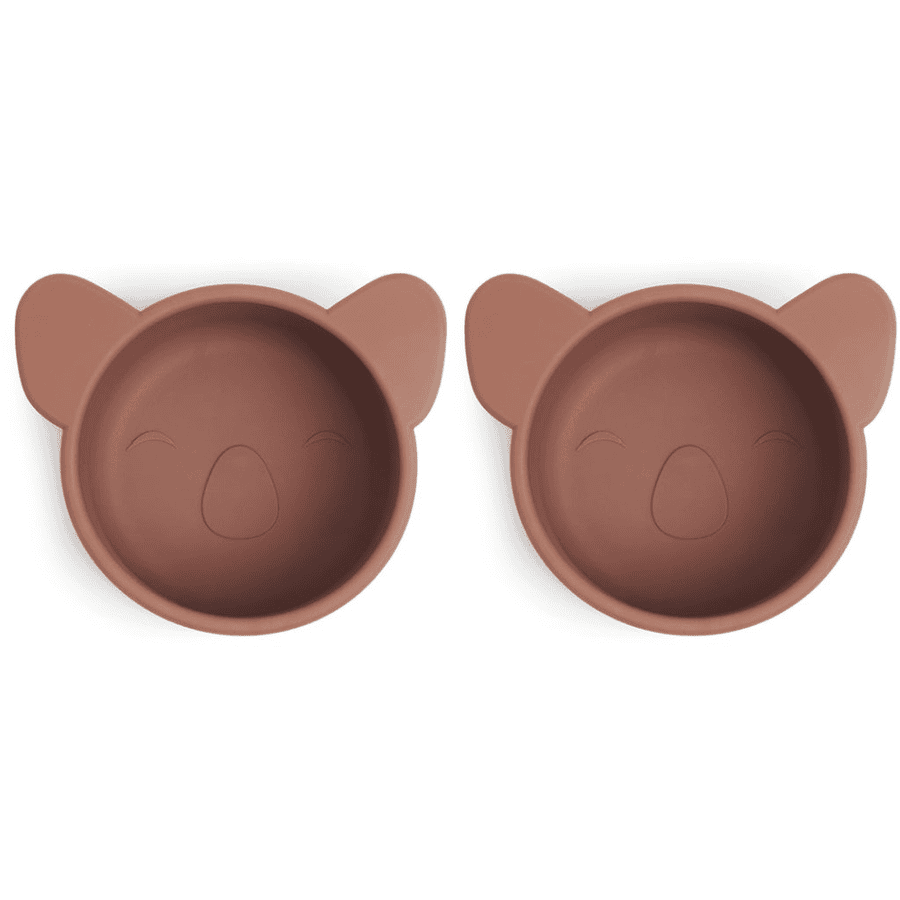 Nuuroo Snack Bowls Pink Koala 2 piezas, caoba