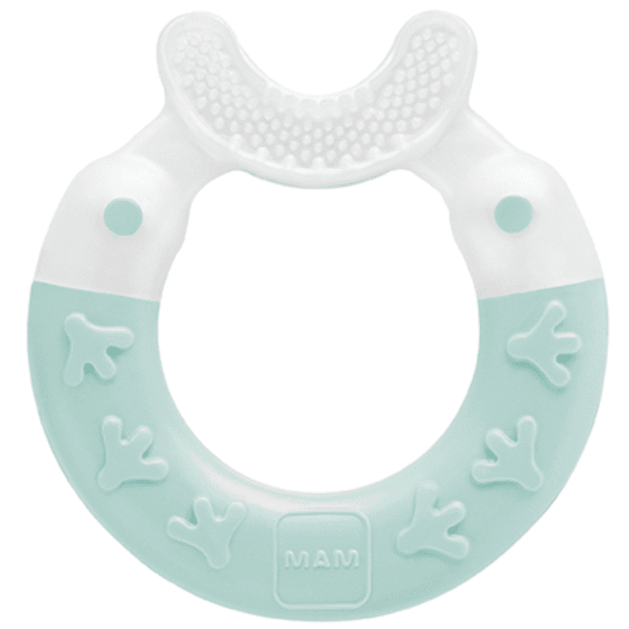 MAM Anello per dentizione Bite &amp; Brush 3+ mesi, 1 pz, turchese