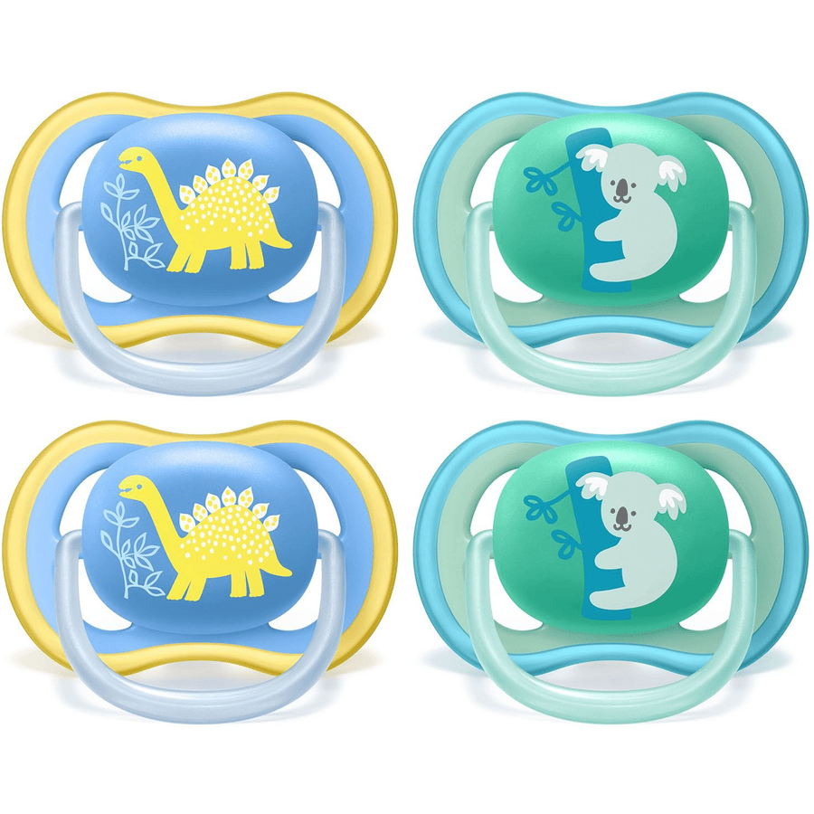 Philips Avent Schnuller ultra air SCF349/11 18m+ 4 Stück Dino/Koala