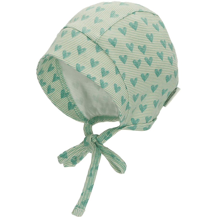 Sterntaler Bonnet hartjes groen 