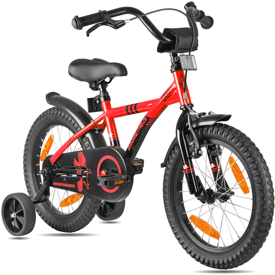 PROMETHEUS BICYCLES® Kinderfahrrad 16 Zoll rot-schwarz