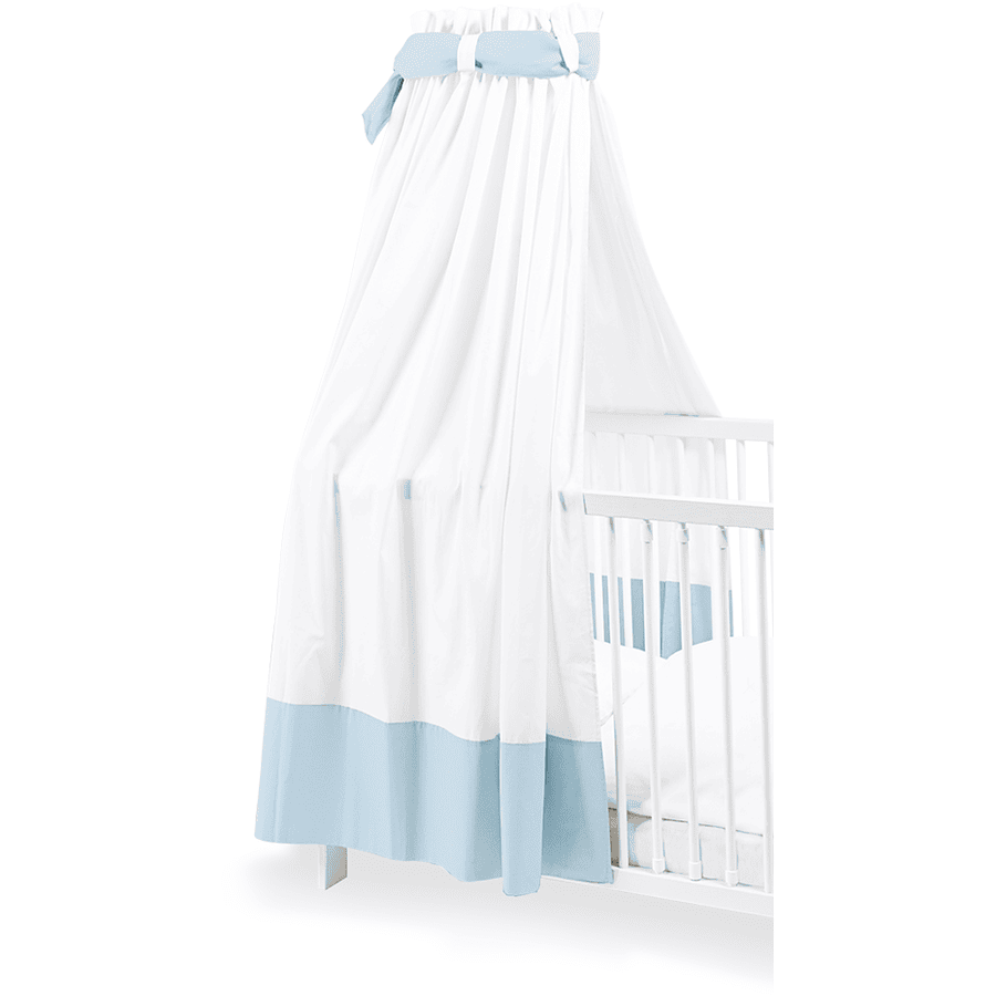 Pinolino Canopy for barnesenger hvit / lys blå