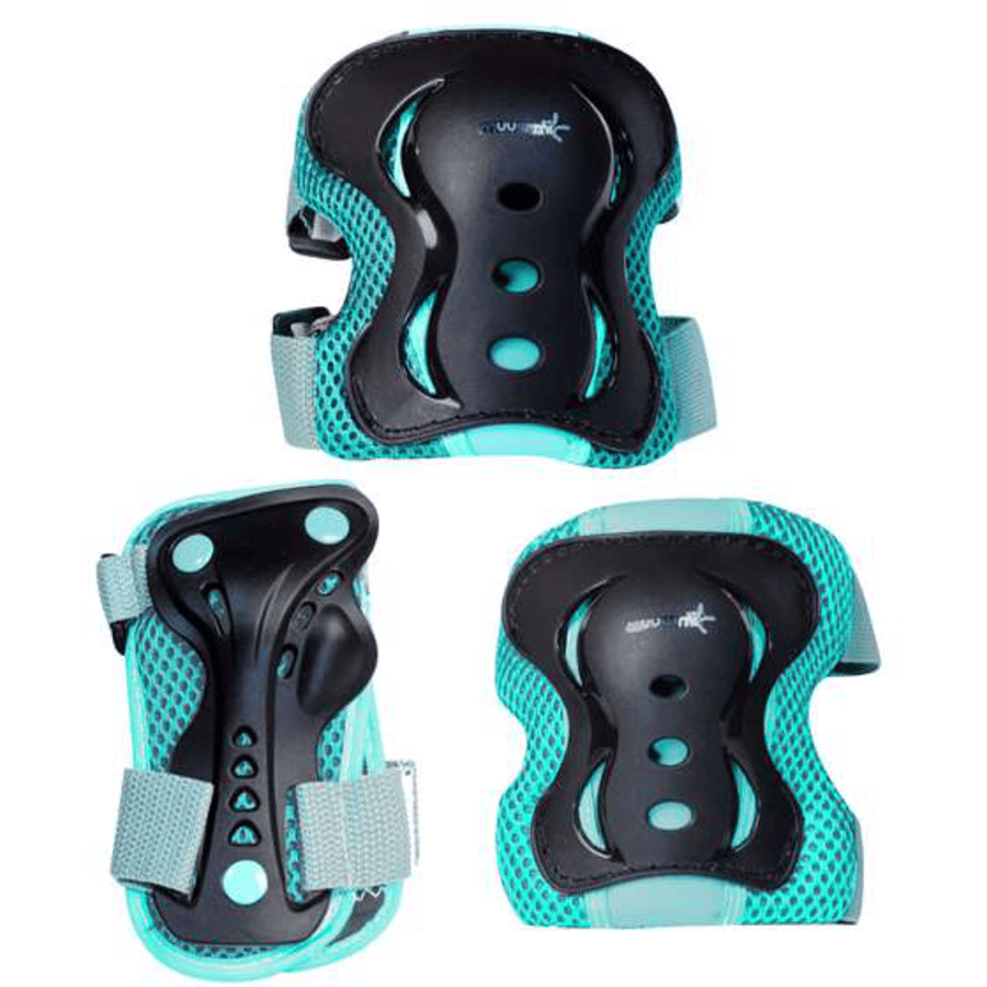 muuwmi Protections enfant pour roller turquoise taille M