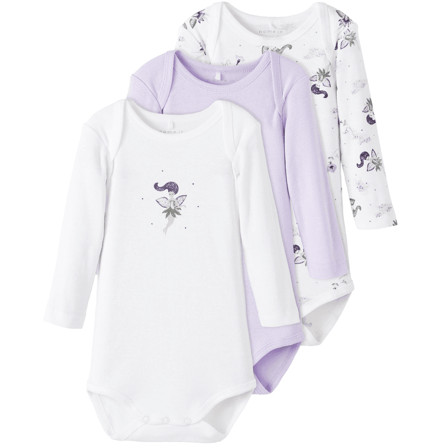 name it Langarmbody 3er Pack Orchid Petal