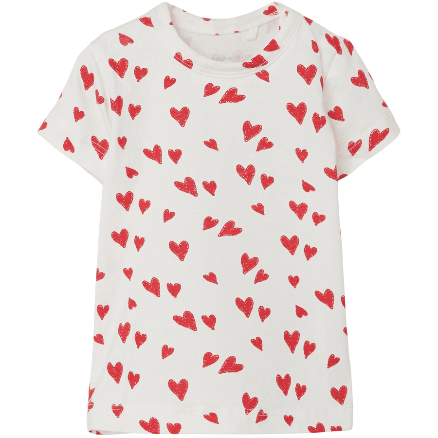 name it T-shirt Nbfjoy White Alyssum Heart 