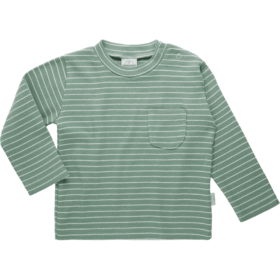 kindsgard Maglia a maniche lunghe a costine lipala - verde menta