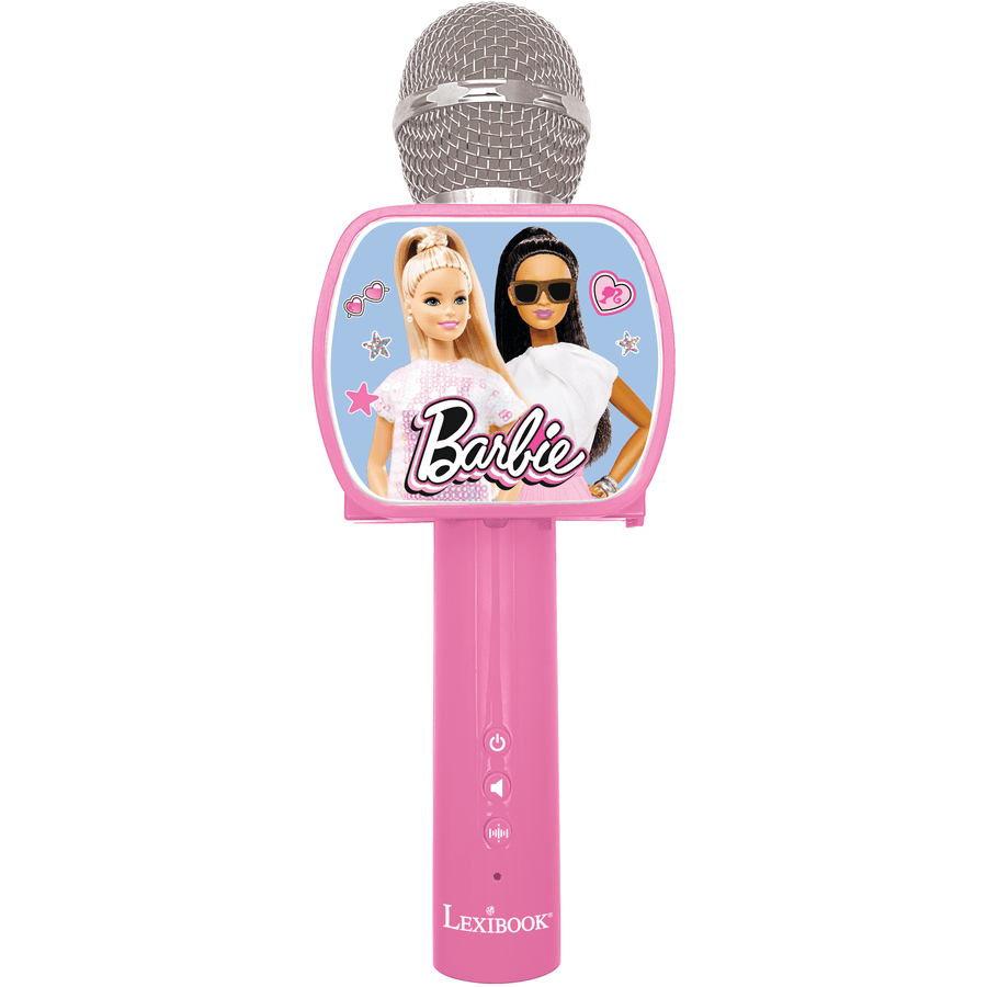 LEXIBOOK Barbie Bluetooth karaokemikrofon med indbygget højttaler og Smartphone stativ