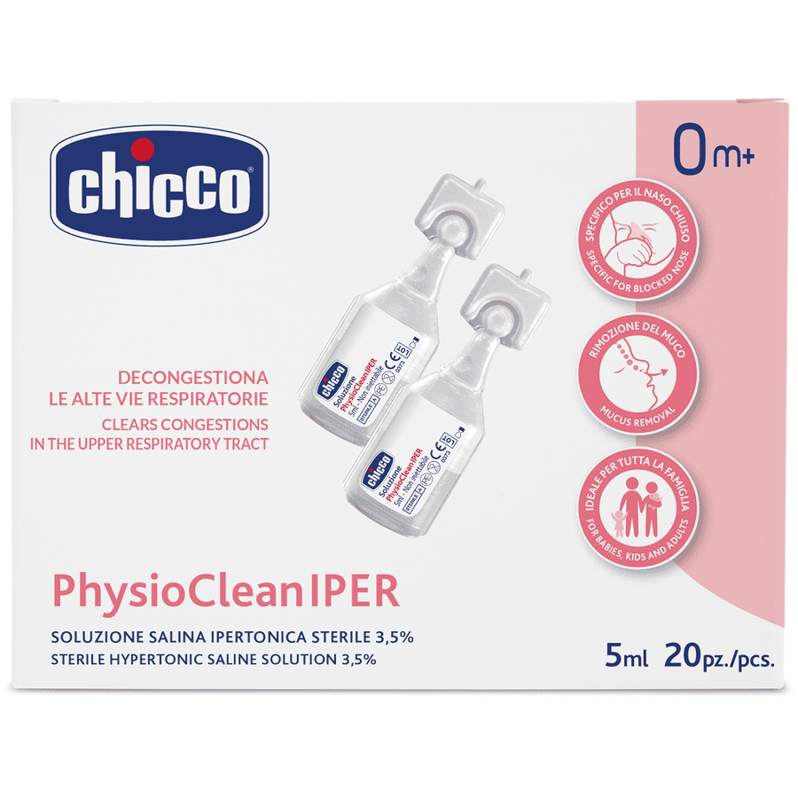chicco Suolaliuos Physio Clean 20 kpl, 5 ml.