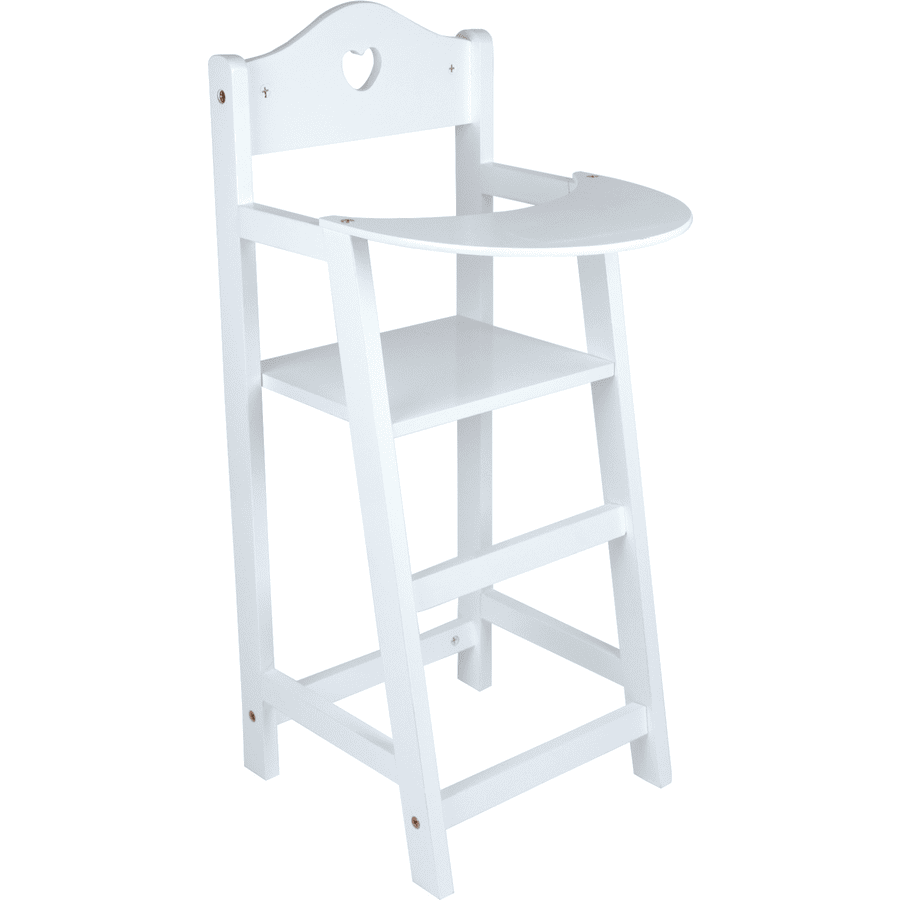 small foot® Chaise haute pour poupée, blanc