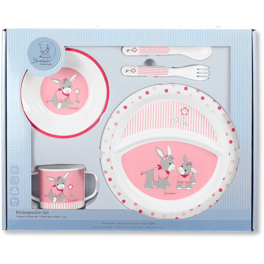 Sterntaler Kit vaisselle enfant Emmi l'ânesse 4 pièces