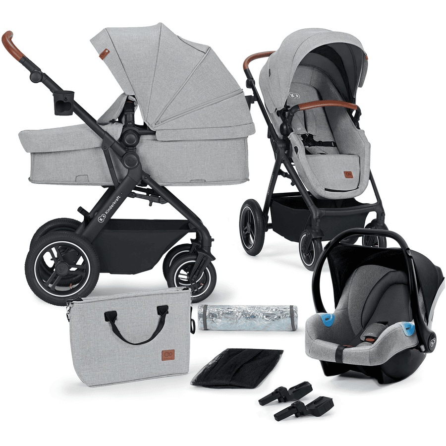 Kinderkraft Barnevogn B Tour 3 i 1 Mink Pro Light Grey