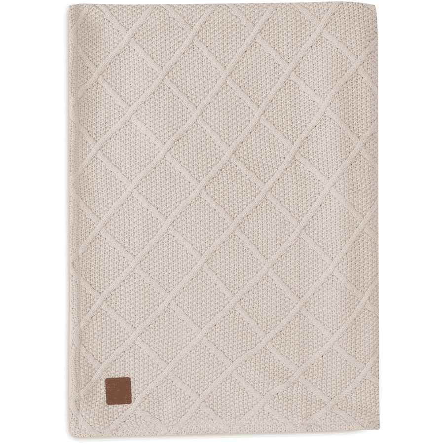 jollein Peitto Check Knit Oatmeal/Teddy Fleece 100 x 150cm