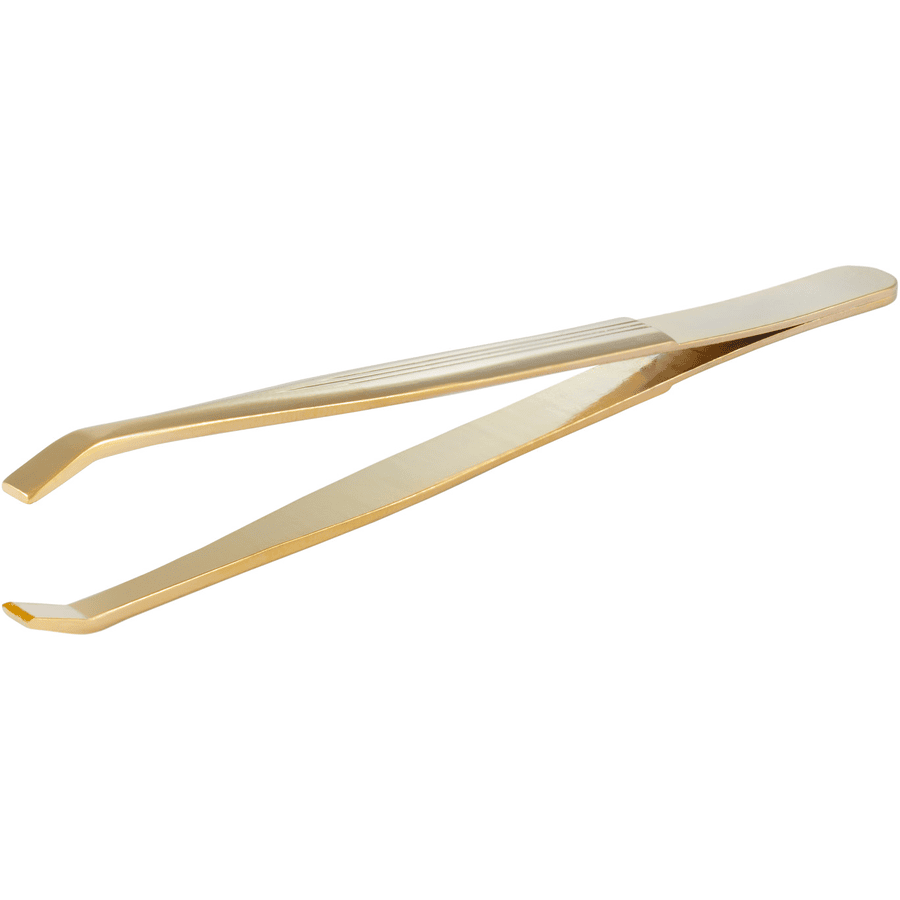 canal® Hårpincett kloformad böjd, guld rostfritt 9 cm