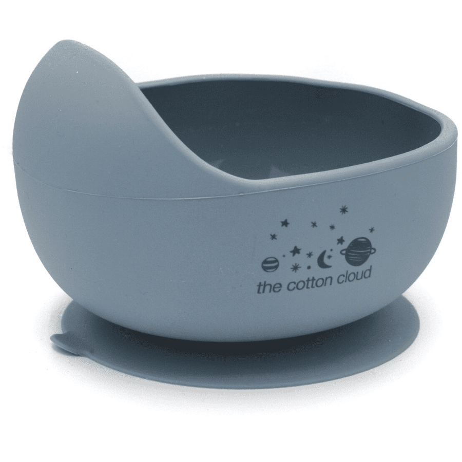 The Cotton Cloud Silicone Eating Bowl Smokey Blue