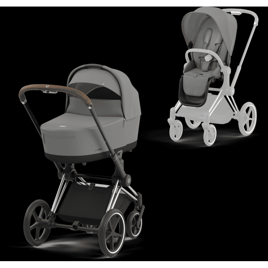 cybex PLATINUM Kombikinderwagen New Priam Chrome Brown Mirage Grey