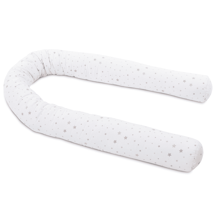 babybay® Nestchenschlange Piqué passend für Kinderbetten, weiß Sternemix sand/beere