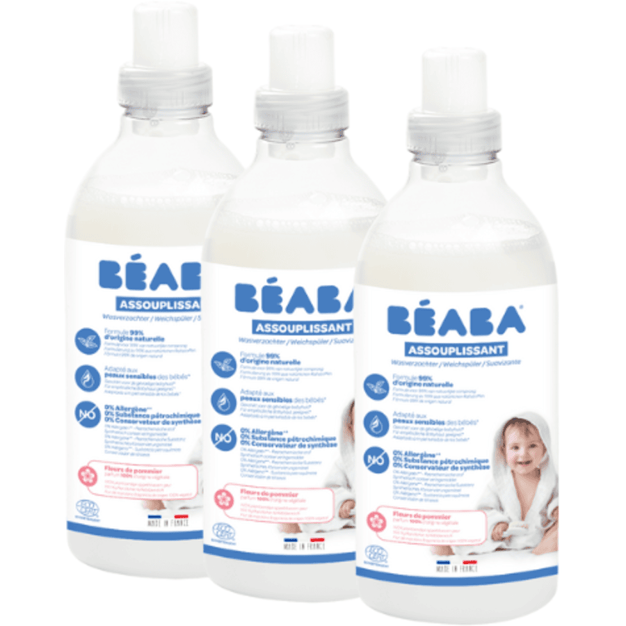 BEABA  ® Kankaanpehmitin 3 kpl - Omenankukan tuoksu - 3 x 1L - 3 x 1L