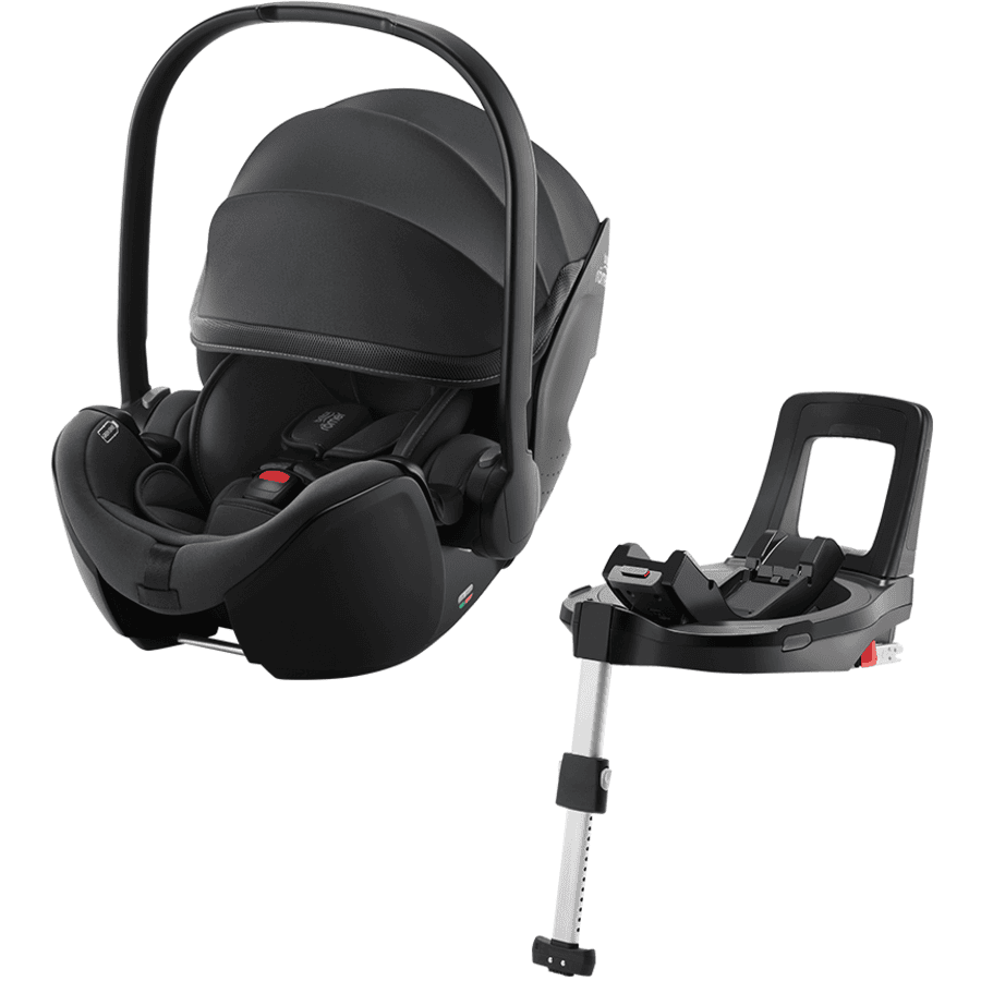 Britax Römer Babyschale Baby-Safe 5Z2 Fossil Grey - Green Sense mit Basisstation Flex Base 5Z