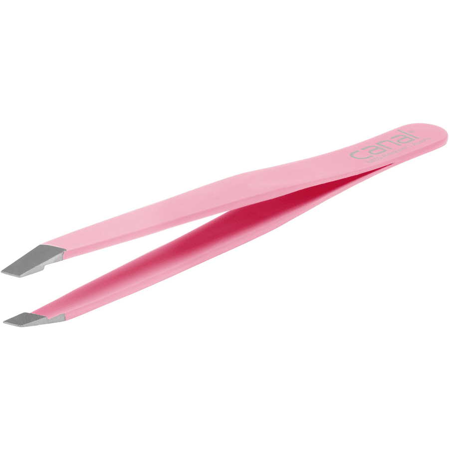 canal® haarpincet schuin, lichtroze roestvrij 9 cm
