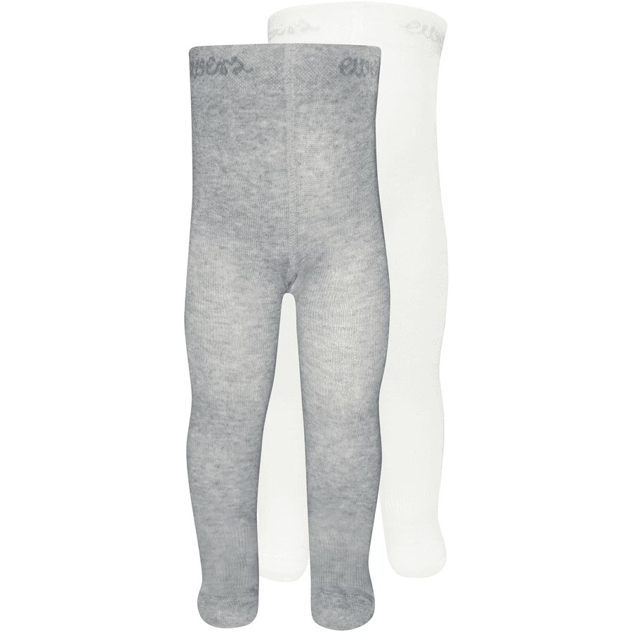 Ewers Babystrumpfhose 2er Pack Uni latte/grau