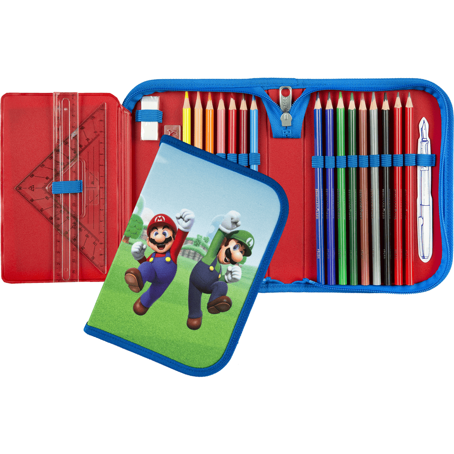 Scooli Trousse d'écolier remplie Super Mario