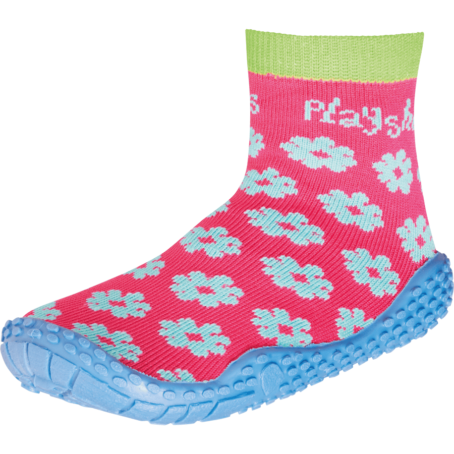 Playshoes Calzini Aqua Flower fucsia