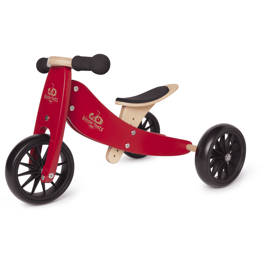 Kinderfeets ® 2-i-1 Trehjuling Tiny Tot, röd